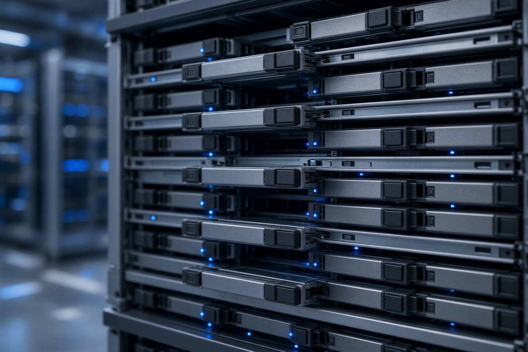 Sunucu NVMe ve SSD depolama altyapısı